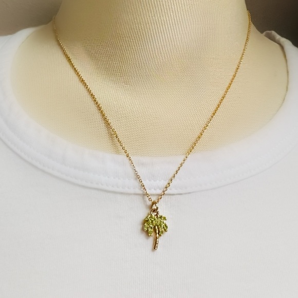 $68 Kate Spade California Dreaming Pave Mini Palm Tree Pendant Necklace - Picture 2 of 10
